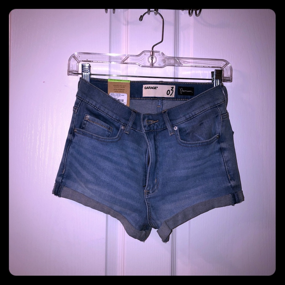 High waist denim shorts (never worn)